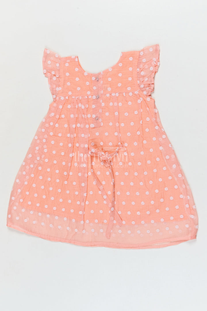 The Nesavu Girls Cotton Frock Baby Girl Cotton Frock with Chikankari for Sunny Day Celebrations Nesavu Nesavu baby girl cotton frock with chikankari embroidery for summer events and play