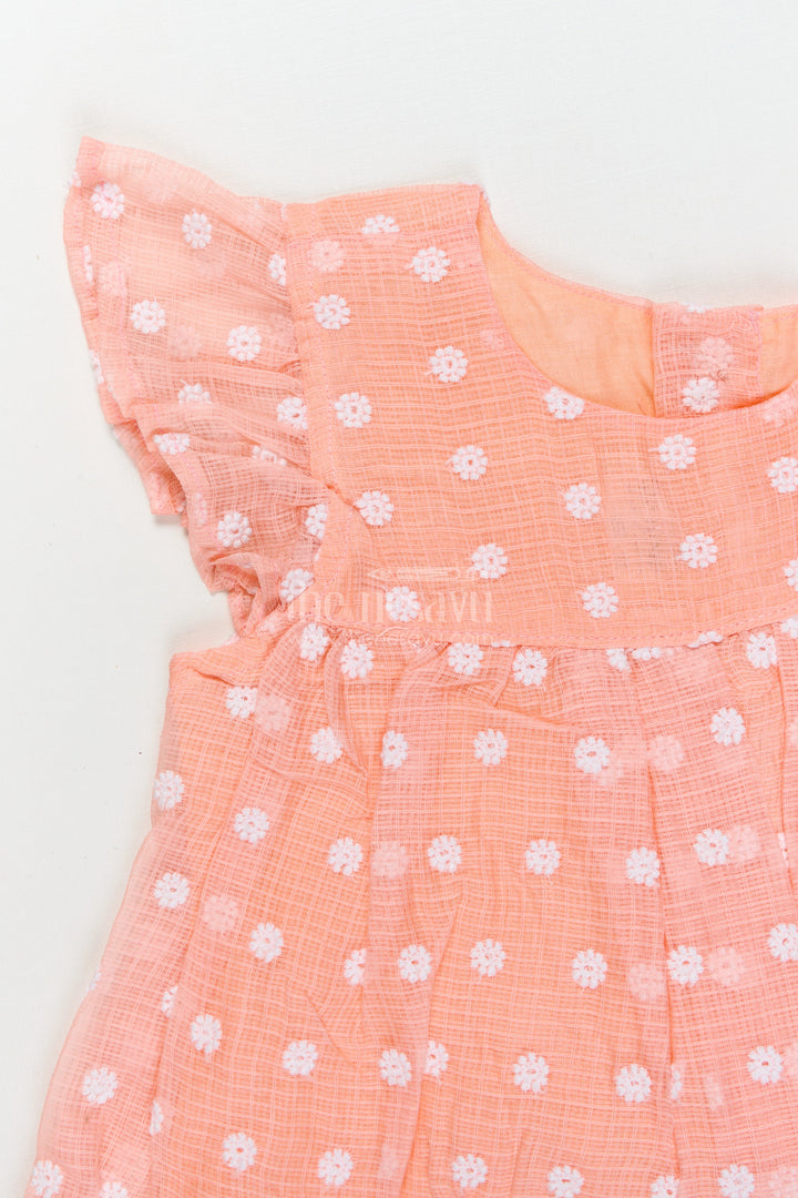 The Nesavu Girls Cotton Frock Baby Girl Cotton Frock with Chikankari for Sunny Day Celebrations Nesavu Nesavu baby girl cotton frock with chikankari embroidery for summer events and play