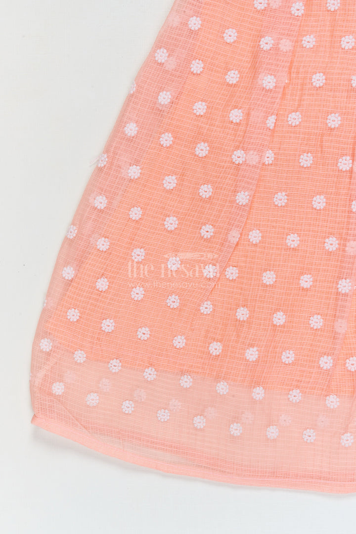 The Nesavu Girls Cotton Frock Baby Girl Cotton Frock with Chikankari for Sunny Day Celebrations Nesavu Nesavu baby girl cotton frock with chikankari embroidery for summer events and play
