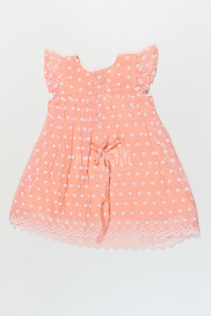 The Nesavu Girls Cotton Frock Baby Girl Cotton Frock with Chikankari for Sunny Day Celebrations Nesavu Nesavu baby girl cotton frock with chikankari embroidery for summer events and play