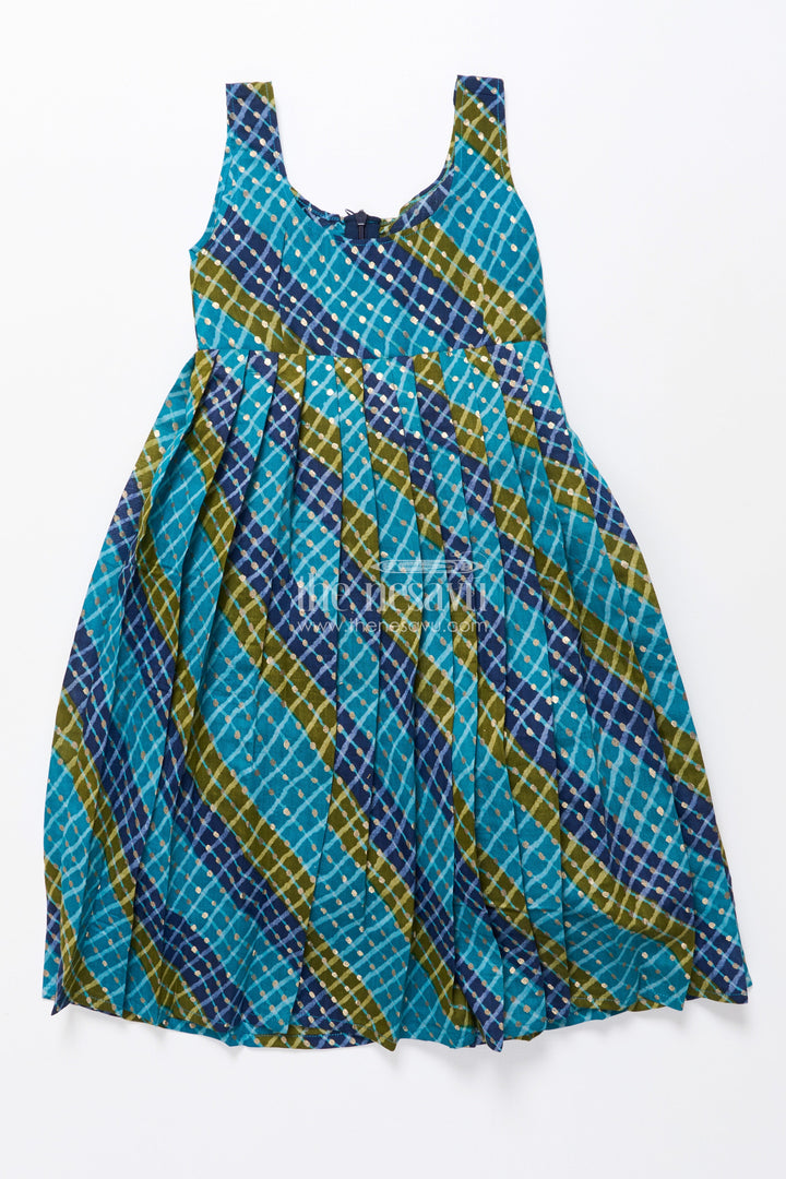 The Nesavu Pattu Pavadai Baby Girl Cotton Frock with Embellished Yoke for Festive Wear Nesavu Nesavu baby girl cotton frock patch yoke festive events traditional occasions