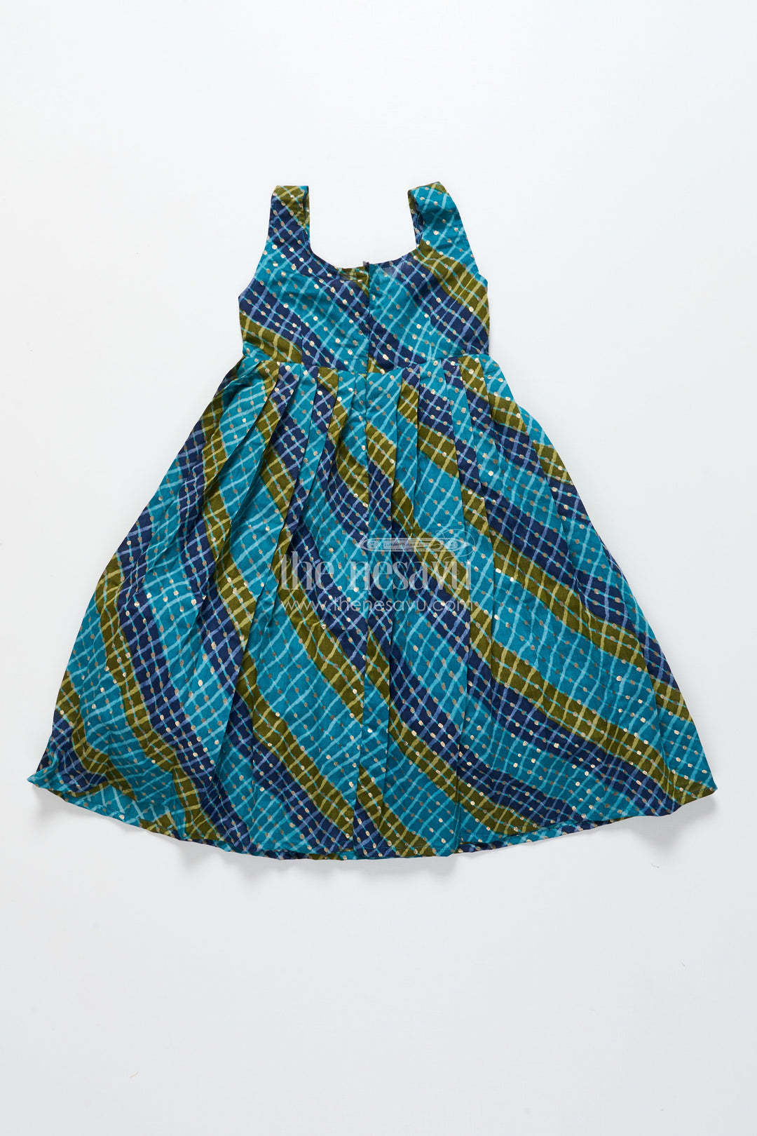 The Nesavu Pattu Pavadai Baby Girl Cotton Frock with Embellished Yoke for Festive Wear Nesavu Nesavu baby girl cotton frock patch yoke festive events traditional occasions