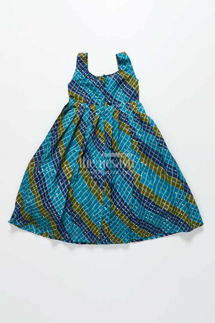 The Nesavu Pattu Pavadai Baby Girl Cotton Frock with Embellished Yoke for Festive Wear Nesavu Nesavu baby girl cotton frock patch yoke festive events traditional occasions