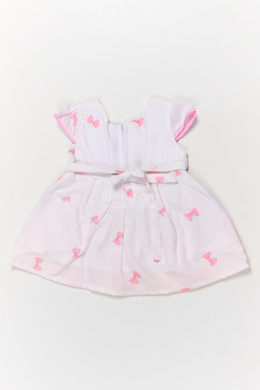 The Nesavu Baby Cotton Frocks Baby Girl Cotton Frock with Floral Digital Print for Festive Casuals Nesavu Nesavu baby girl floral cotton frock with ombré digital print for festive-casual moments