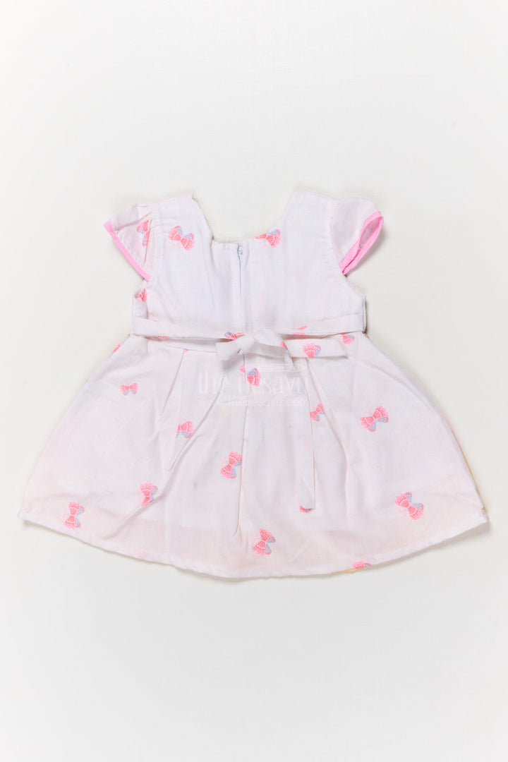 The Nesavu Baby Cotton Frocks Baby Girl Cotton Frock with Floral Digital Print for Festive Casuals Nesavu Nesavu baby girl floral cotton frock with ombré digital print for festive-casual moments