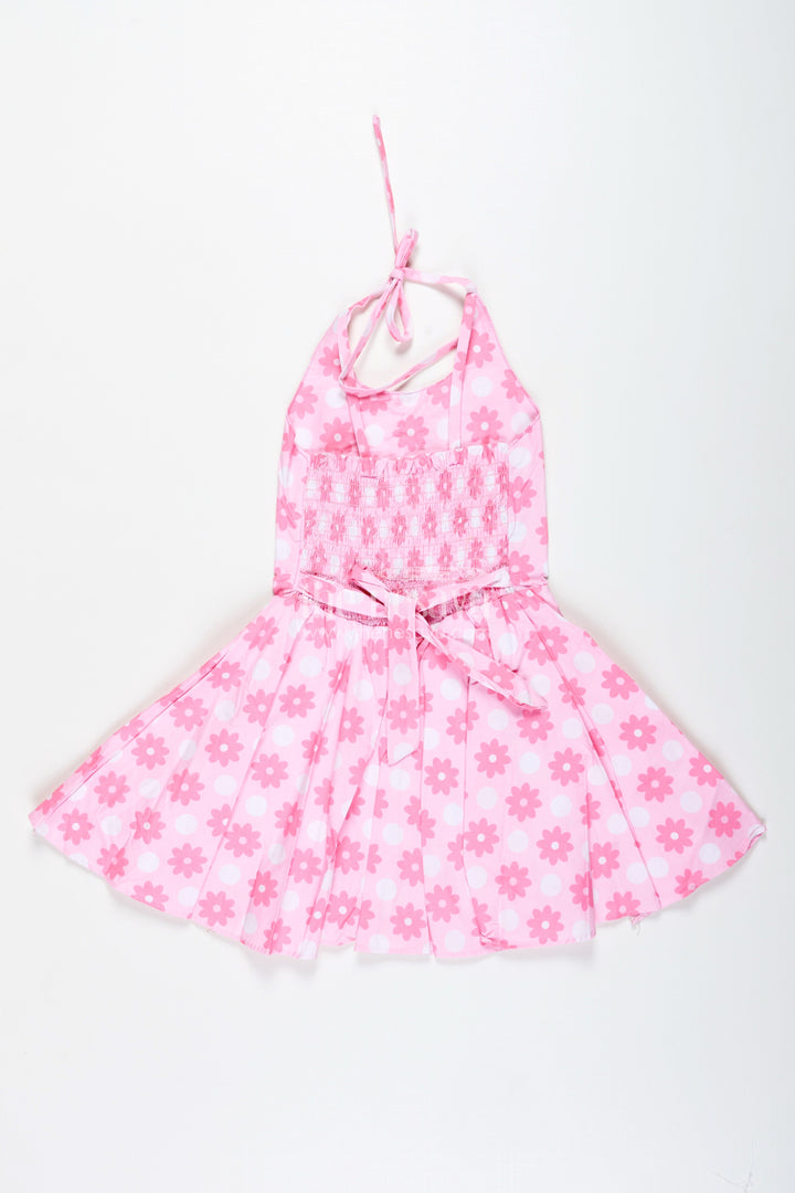 The Nesavu Girls Cotton Frock Baby Girl Cotton Frock with Floral Print for Everyday Comfort Nesavu Nesavu Baby Girl Cotton Frock Floral Digital Print Perfect Playdates Sunny Outings