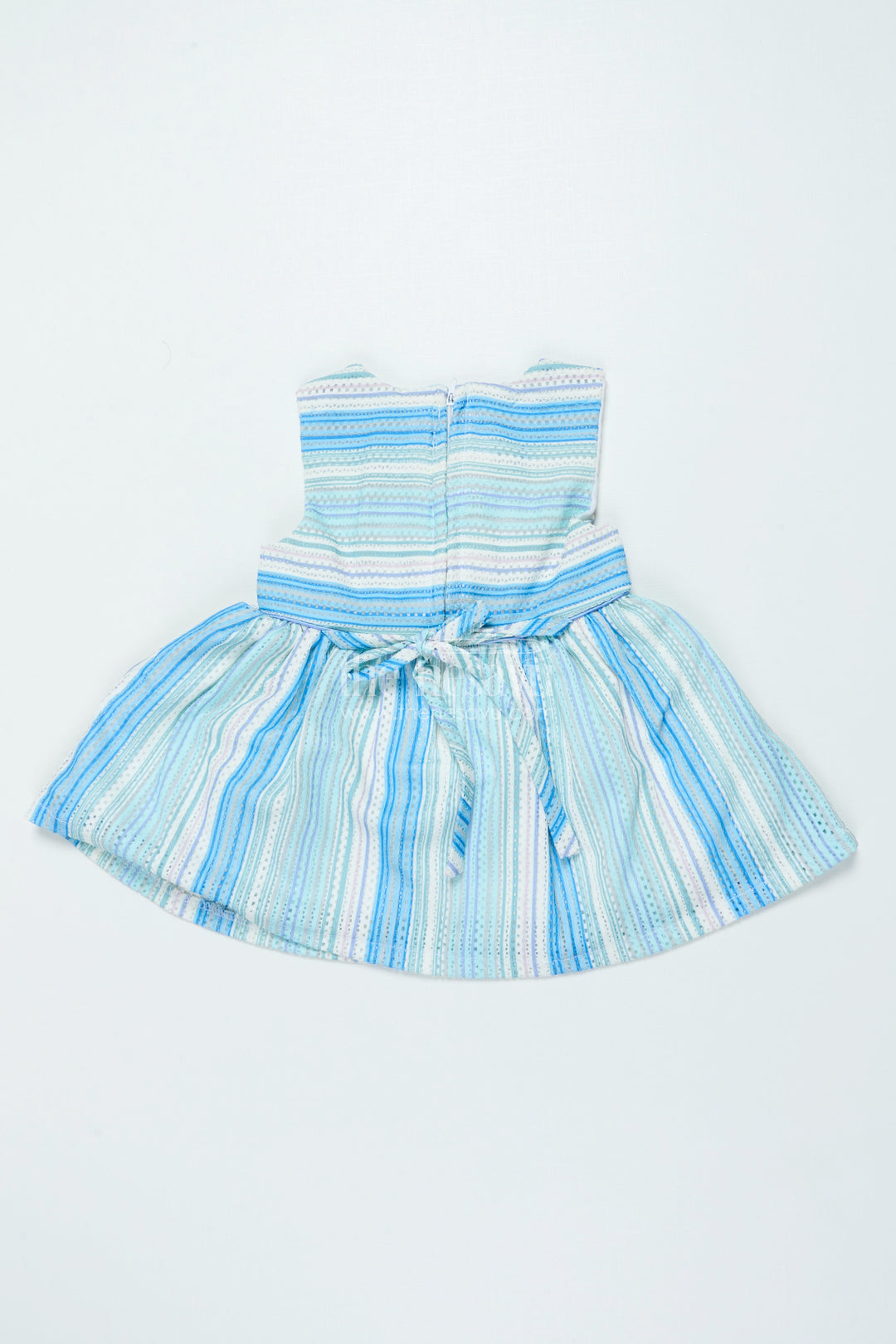 The Nesavu Baby Cotton Frocks Baby Girl Cotton Frock with Soft Stripes and Plush Toy Detail Nesavu Nesavu baby girl cotton frock toy detail comfortable everyday wear