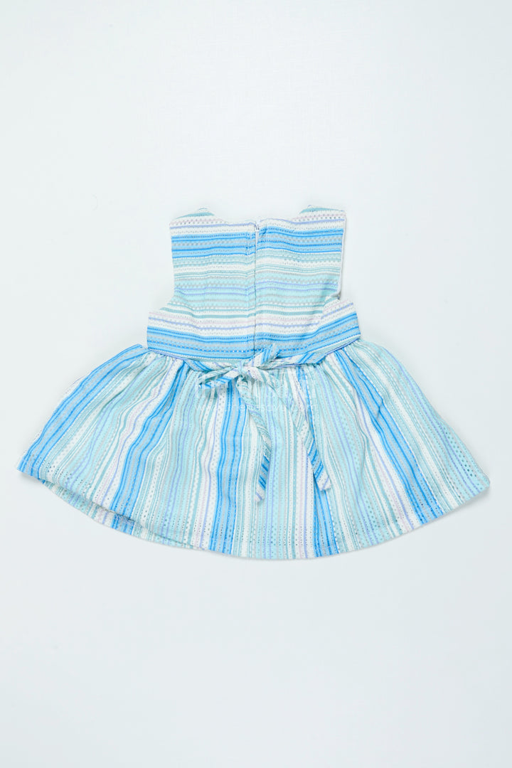 The Nesavu Baby Cotton Frocks Baby Girl Cotton Frock with Soft Stripes and Plush Toy Detail Nesavu Nesavu baby girl cotton frock toy detail comfortable everyday wear