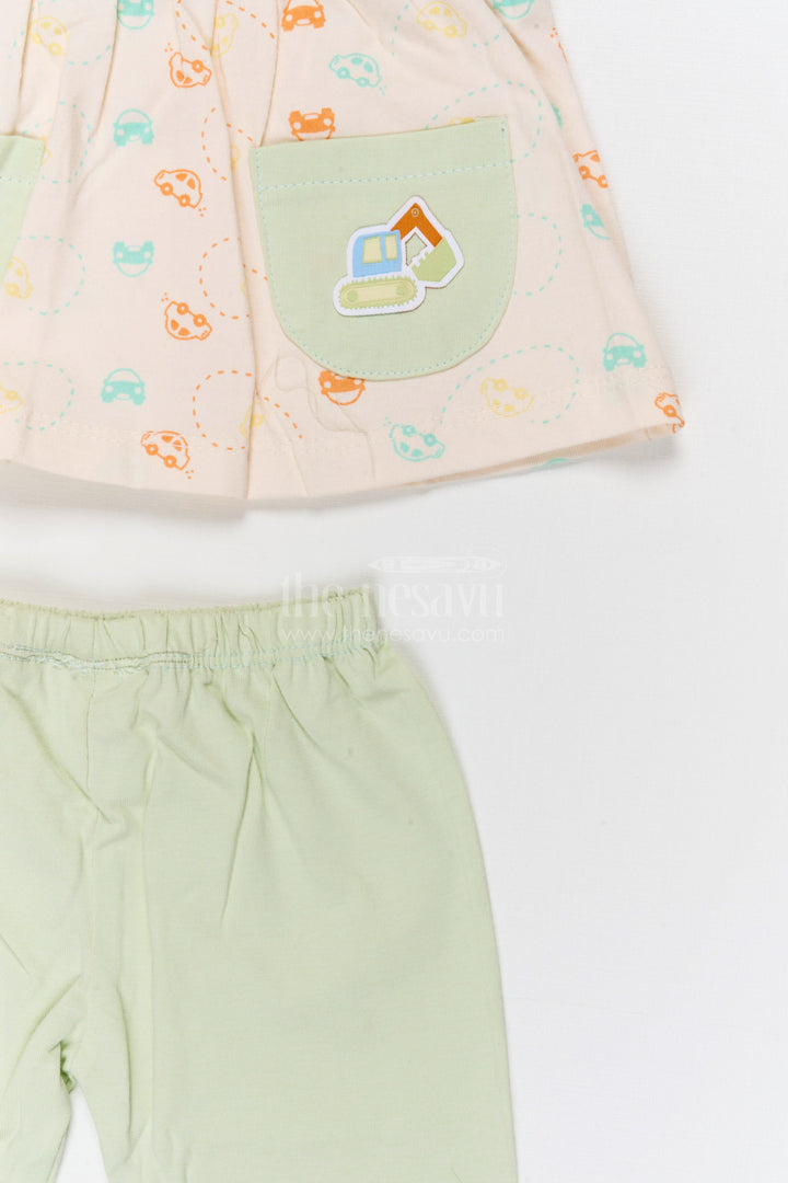 The Nesavu Baby Casual Sets Baby Girl Cotton Jersey Co Ord Set for Daily Comfort Nesavu Nesavu Baby Girl Cotton Jersey Co Ord Set With Digital Print For Daily Wear And Playtime