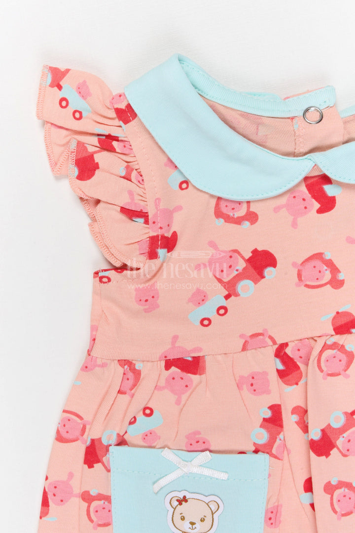 The Nesavu Baby Casual Sets Baby Girl Cotton Jersey Co Ord Set for Playful Outings Nesavu Nesavu Baby Girl Cotton Jersey Co Ord Set With Digital Print For Daily Outings And Playtime