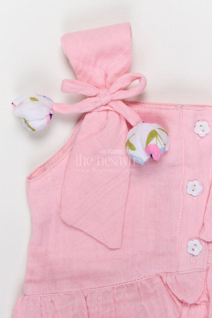 The Nesavu Baby Casual Sets Baby Girl Cotton Top and Floral Skirt Set for Outings Nesavu Nesavu Baby Girl Muslin Cotton Top And Floral Skirt Set For Outings And Casual Summer Wear