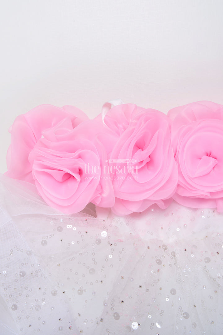 The Nesavu Baby Fancy Frock Baby Girl Dress for Birthday Party and Photoshoot Nesavu Nesavu baby girl birthday dress stone embellishment photoshoots parties