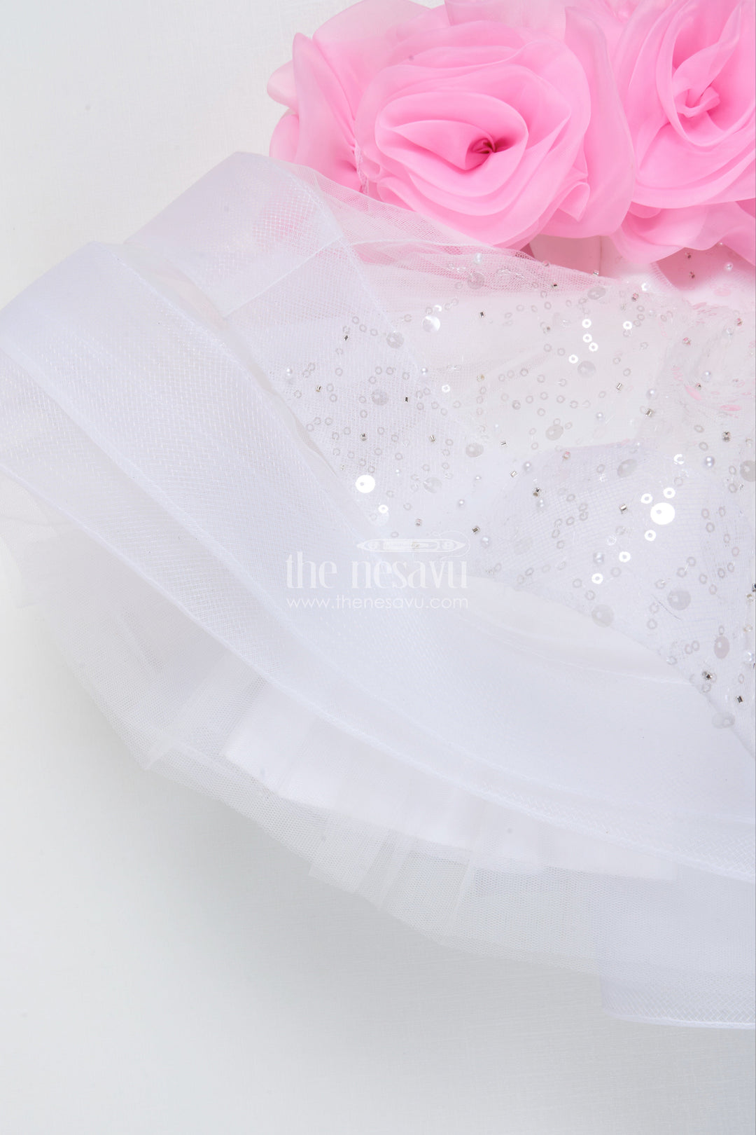The Nesavu Baby Fancy Frock Baby Girl Dress for Birthday Party and Photoshoot Nesavu Nesavu baby girl birthday dress stone embellishment photoshoots parties