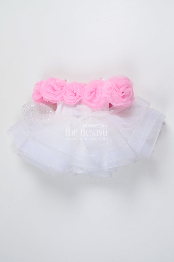 The Nesavu Baby Fancy Frock Baby Girl Dress for Birthday Party and Photoshoot Nesavu Nesavu baby girl birthday dress stone embellishment photoshoots parties