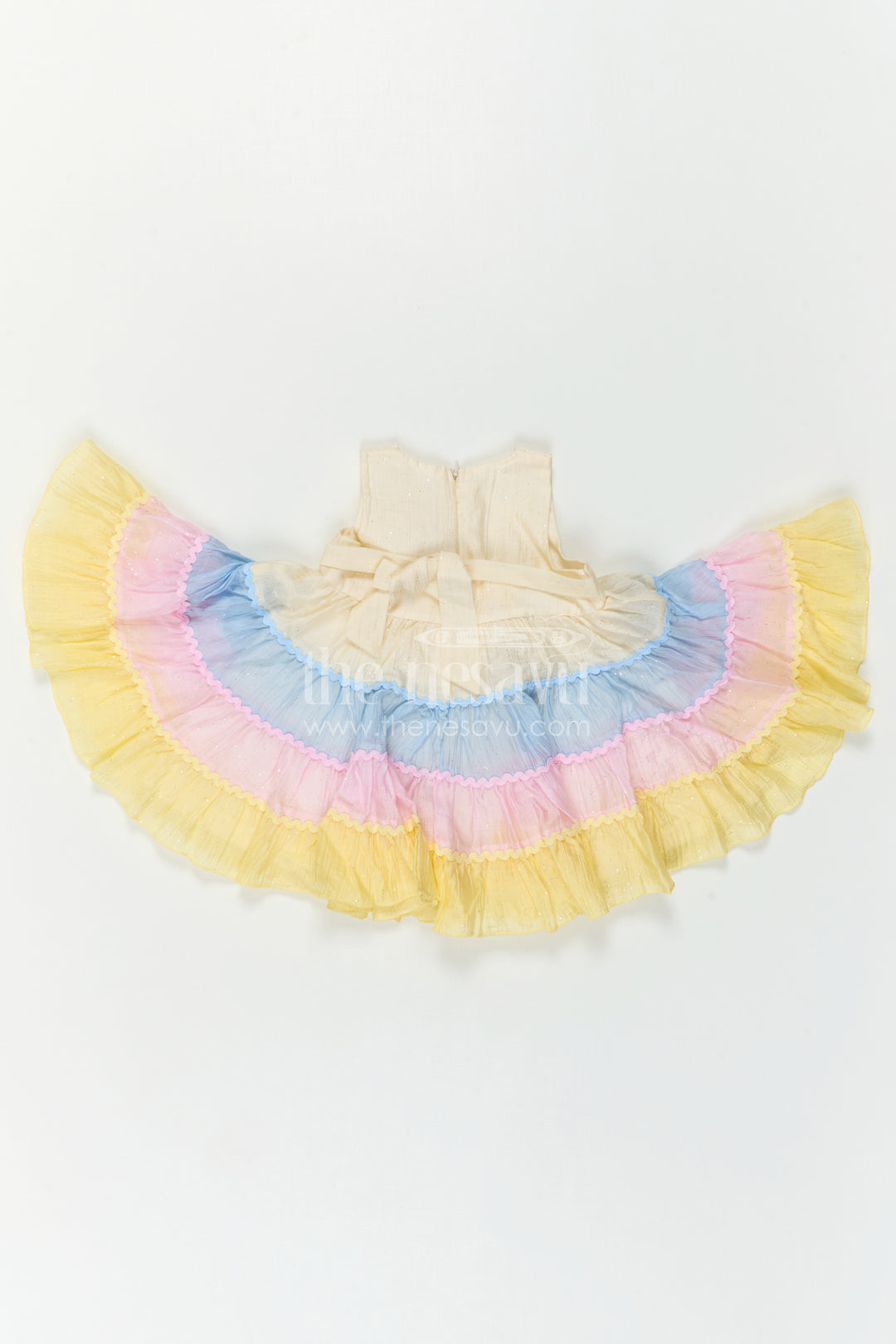 The Nesavu Girls Cotton Frock Baby Girl Dress for Casual Outings and Playful Summer Wear Nesavu Nesavu Baby Girl Cotton Dress For Casual Outings With Layered Design And Comfortable Summer Wear