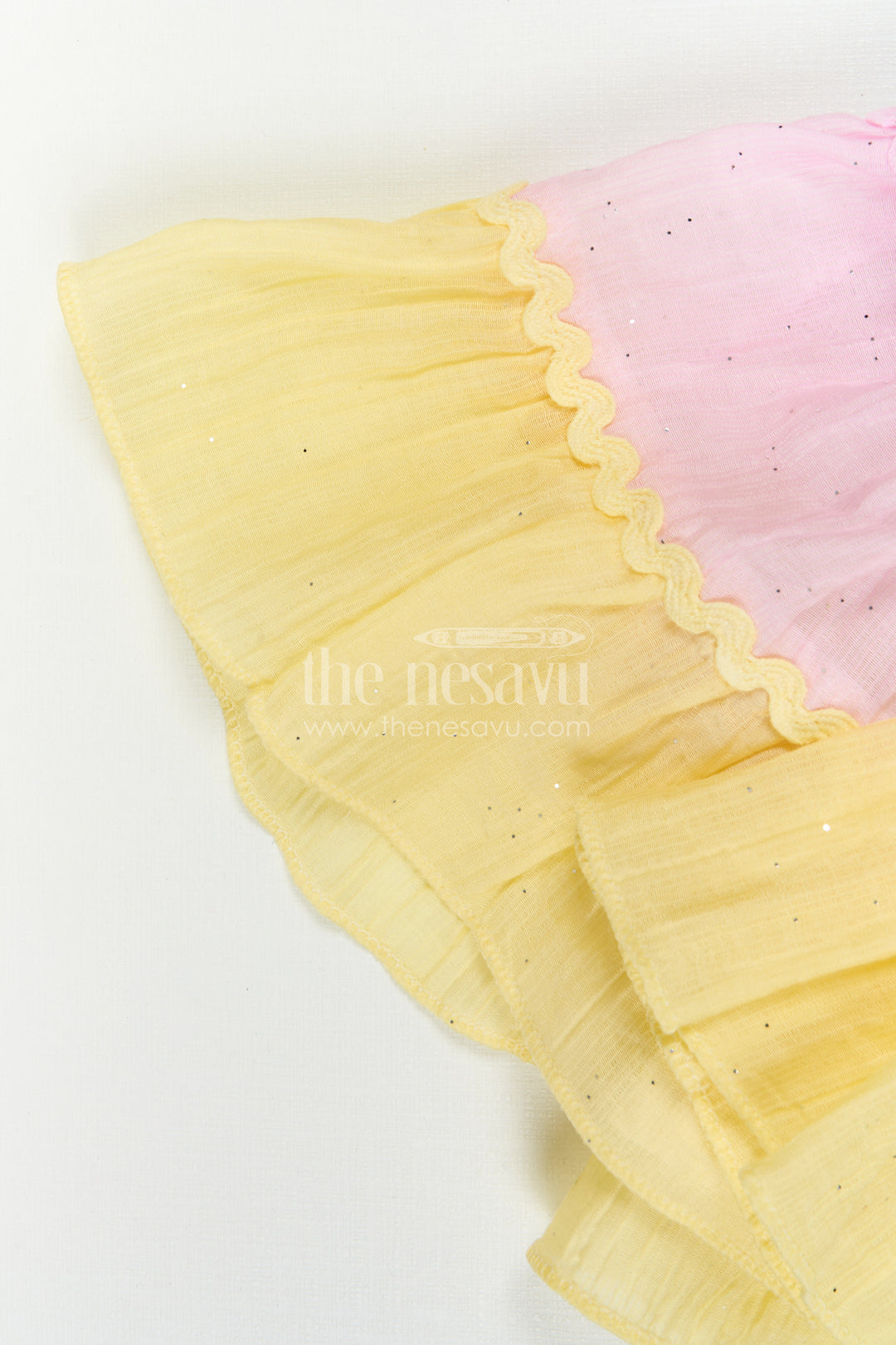 The Nesavu Girls Cotton Frock Baby Girl Dress for Casual Outings and Playful Summer Wear Nesavu Nesavu Baby Girl Cotton Dress For Casual Outings With Layered Design And Comfortable Summer Wear