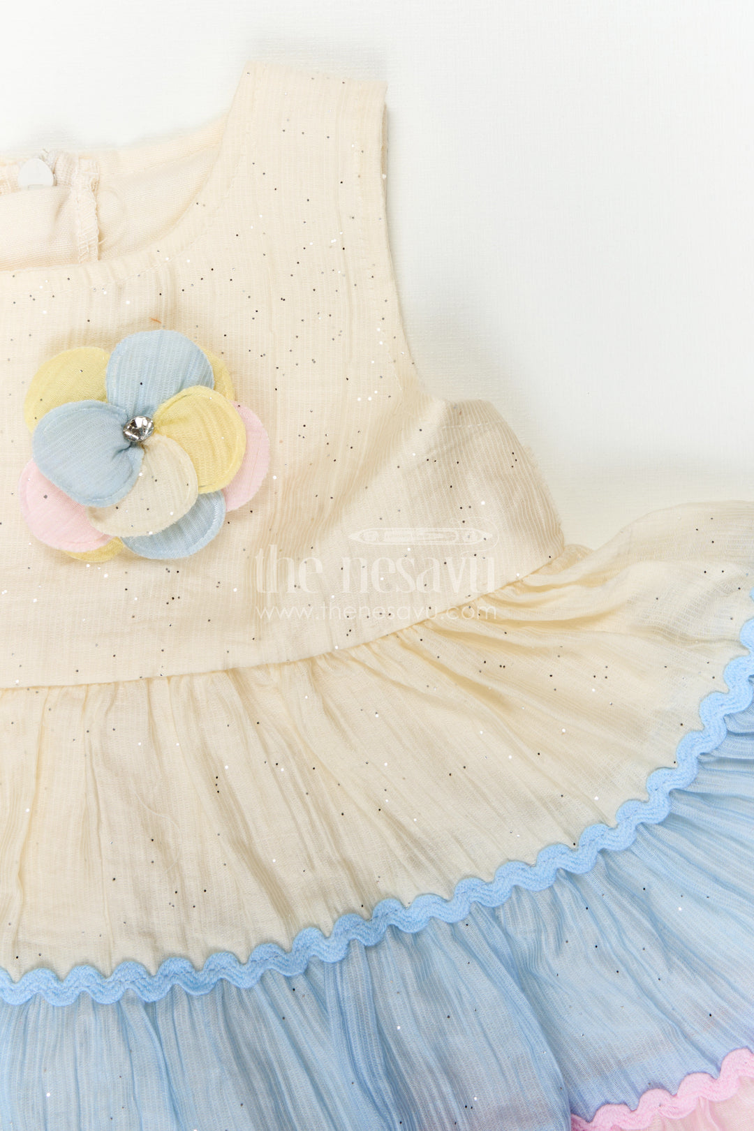 The Nesavu Girls Cotton Frock Baby Girl Dress for Casual Outings and Playful Summer Wear Nesavu Nesavu Baby Girl Cotton Dress For Casual Outings With Layered Design And Comfortable Summer Wear