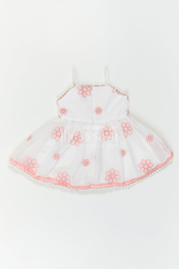 The Nesavu Baby Cotton Frocks Baby Girl Dress for Photoshoot and Everyday Comfort Wear Nesavu Nesavu Baby Girl Dress For Photoshoot With Cotton Fabric And Thread Embroidery Soft Flared Outfit