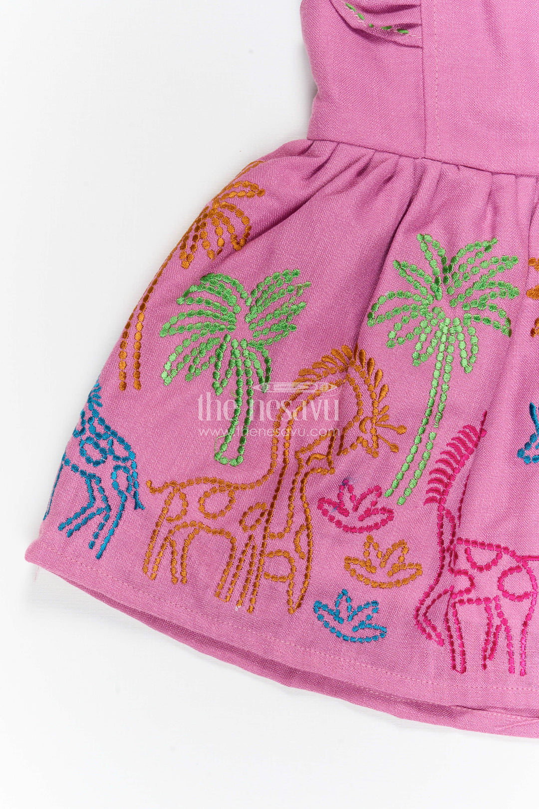 The Nesavu Baby Cotton Frocks Baby Girl Embroidered Cotton Frock for Birthdays and Festive Gatherings Nesavu Nesavu baby girl cotton embroidered frock for birthdays festive gatherings and baby occasions