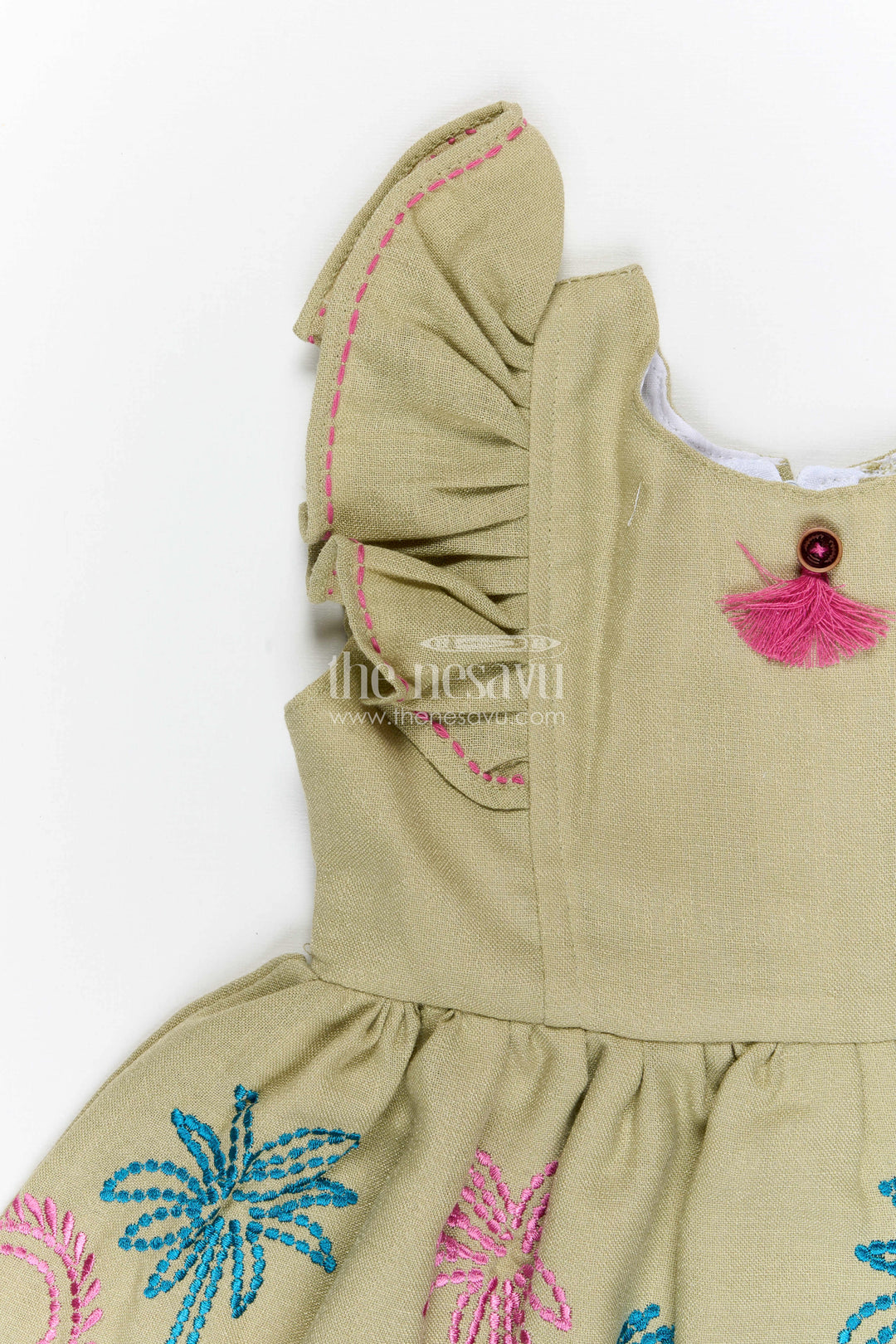 The Nesavu Baby Cotton Frocks Baby Girl Embroidered Cotton Frock for Festive Outings and Celebrations Nesavu Nesavu baby girl cotton embroidered frock for festive outings birthdays and baby celebrations