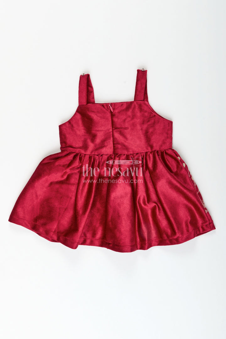 The Nesavu Baby Cotton Frocks Baby girl embroidered cotton frock with designer jacket ideal for birthday or naming ceremony Nesavu Nesavu baby girl embroidered frock net jacket  perfect birthday festive events