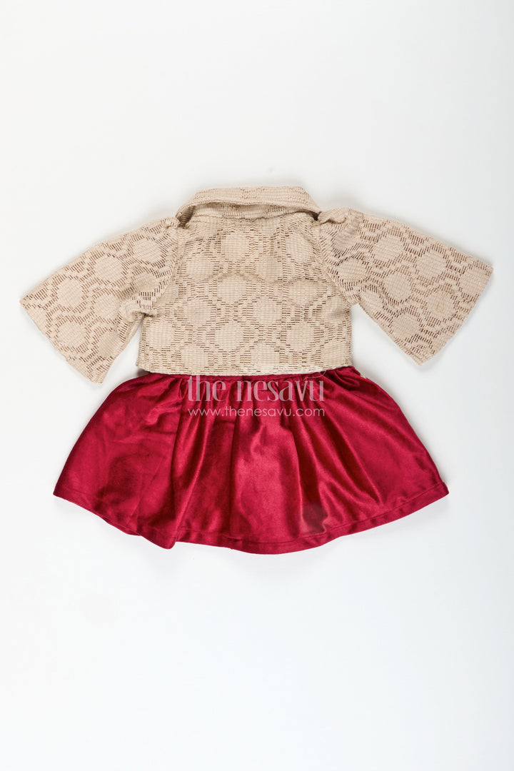The Nesavu Baby Cotton Frocks Baby girl embroidered cotton frock with designer jacket ideal for birthday or naming ceremony Nesavu Nesavu baby girl embroidered frock net jacket  perfect birthday festive events