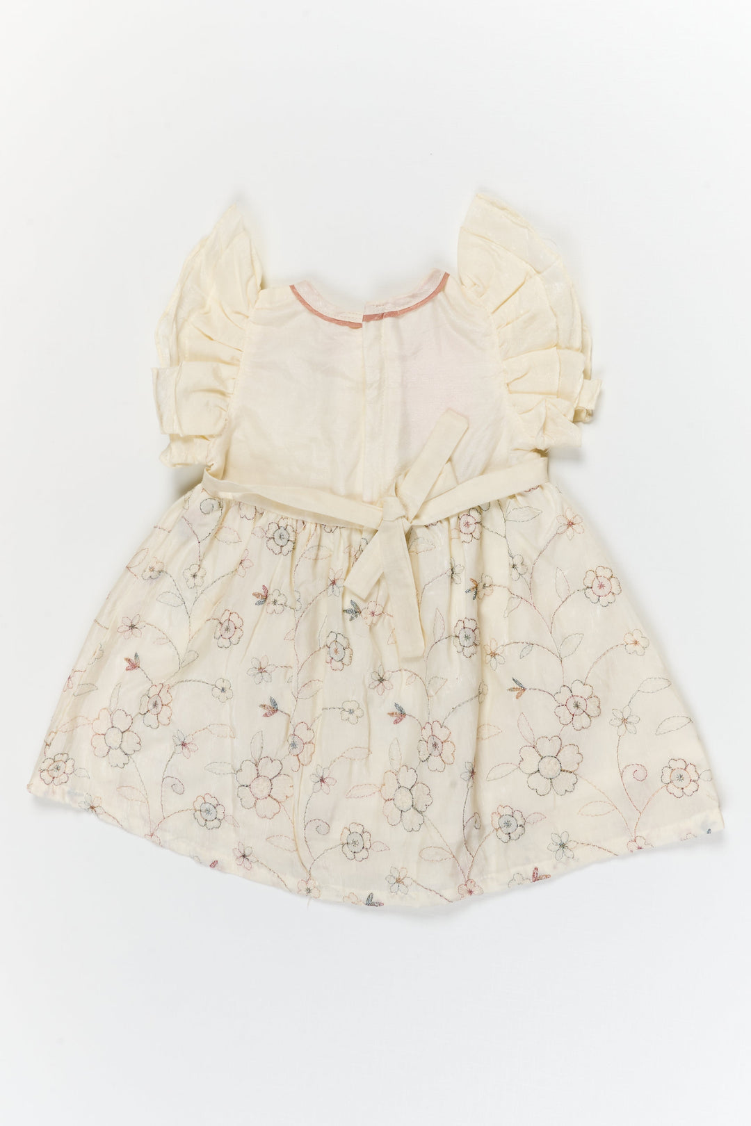 The Nesavu Girls Cotton Frock Baby Girl Embroidered Frock for Naming Ceremony and Family Events Nesavu Nesavu baby girl embroidered georgette frock for naming ceremony and traditional celebrations