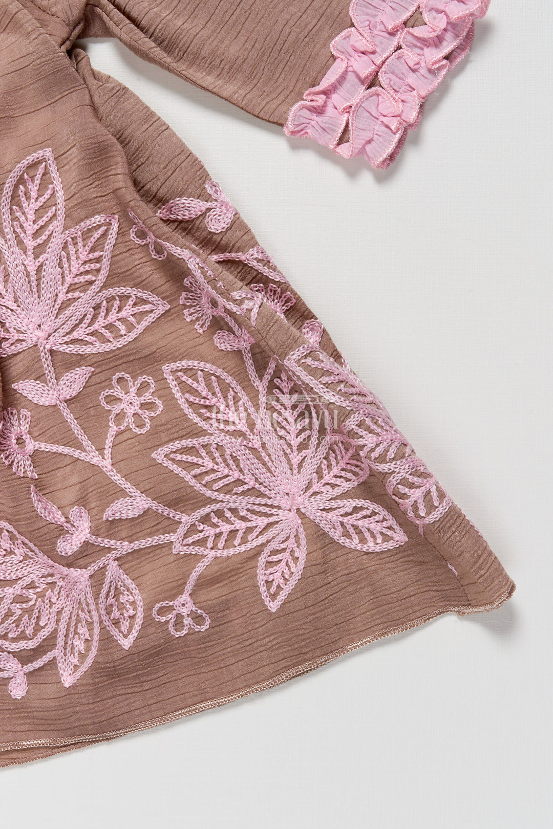 The Nesavu Girls Fancy Frock Baby Girl Embroidered Frock for Traditional Celebrations and Gifting Nesavu Nesavu baby girl embroidered georgette frock  ideal naming ceremonies traditional family events