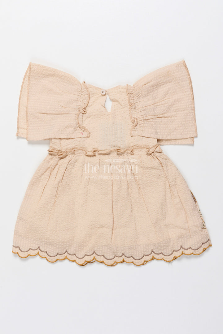 The Nesavu Baby Cotton Frocks Baby Girl Embroidered Frock for Traditional Functions and Family Events Nesavu Nesavu baby girl frock seer sucker cotton embroidery  ideal ethnic occasions