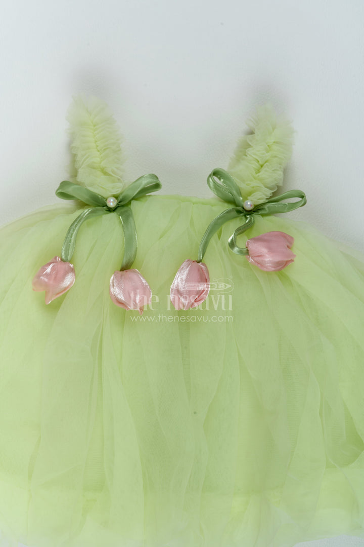 The Nesavu Girls Fancy Party Frock Baby Girl Fairy Frock for First Birthday and Garden Photoshoots Nesavu Nesavu Baby Girl Fairy Net Frock For First Birthday Garden Photoshoots And Milestone Celebrations
