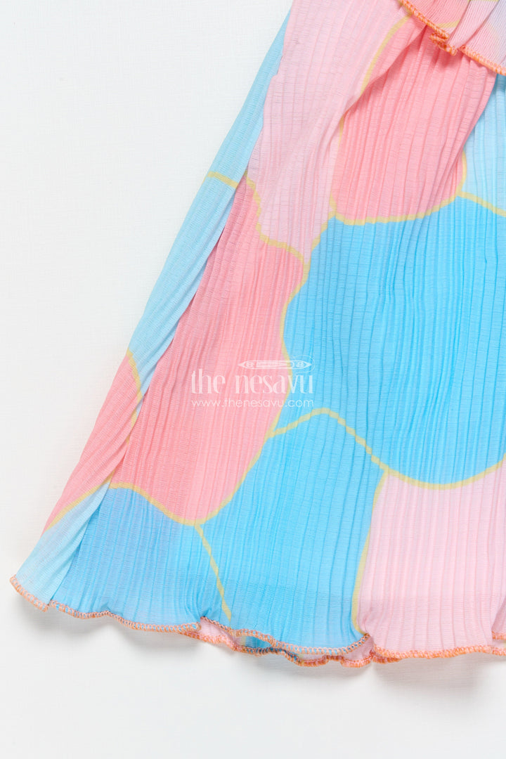 The Nesavu Girls Fancy Frock Baby Girl Fancy Frock for Birthday Parties and Playdate Photos Nesavu Nesavu baby girl fancy frock digital print pleated flare birthdays outings