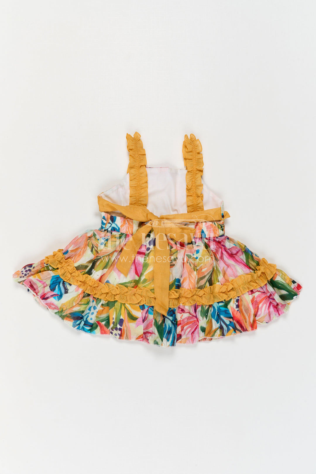 The Nesavu Baby Frocks Baby Girl Frock for Birthday and Casual Outings Nesavu Nesavu Baby Girl Georgette Frock With Digital Print For Birthday And Casual Wear Sleeveless Dress