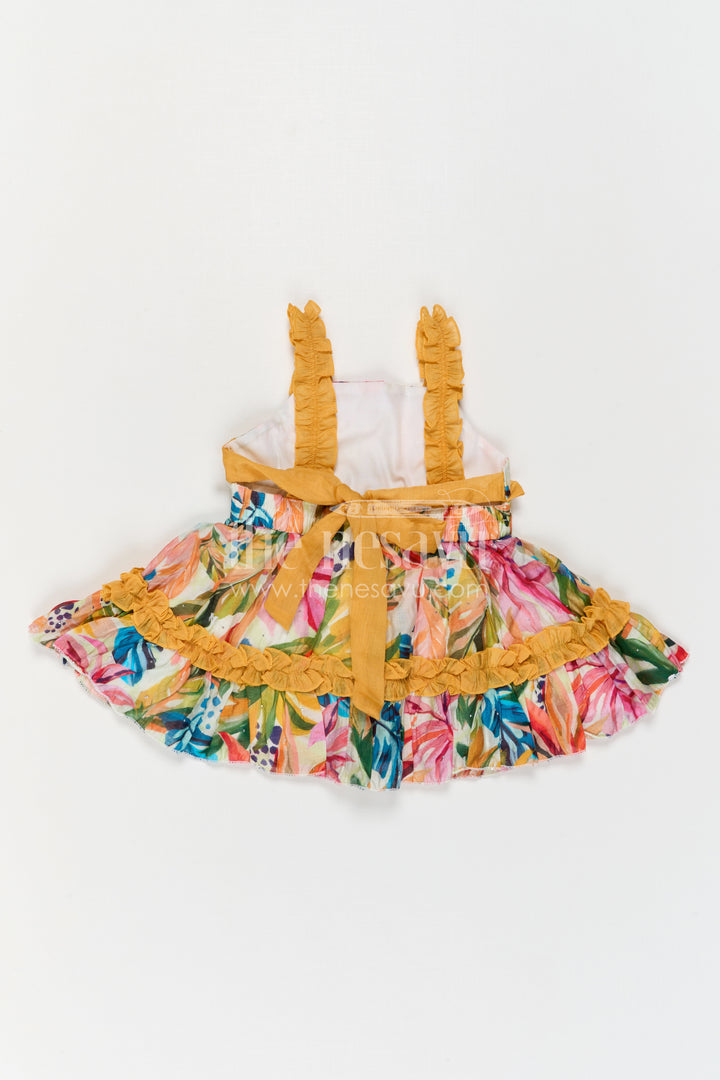 The Nesavu Baby Frocks Baby Girl Frock for Birthday and Casual Outings Nesavu Nesavu Baby Girl Georgette Frock With Digital Print For Birthday And Casual Wear Sleeveless Dress