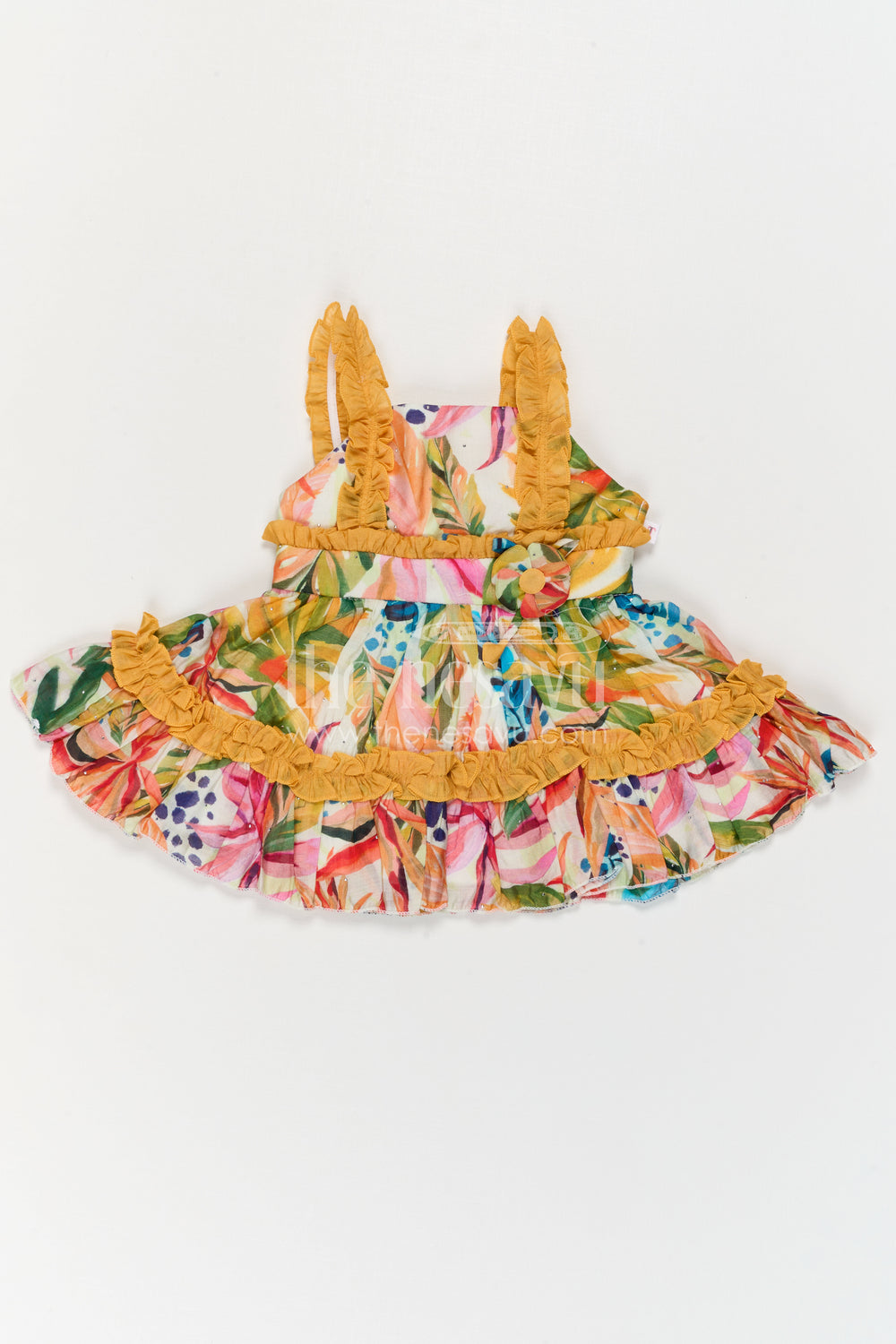 The Nesavu Baby Frocks Baby Girl Frock for Birthday and Casual Outings Nesavu Nesavu Baby Girl Georgette Frock With Digital Print For Birthday And Casual Wear Sleeveless Dress