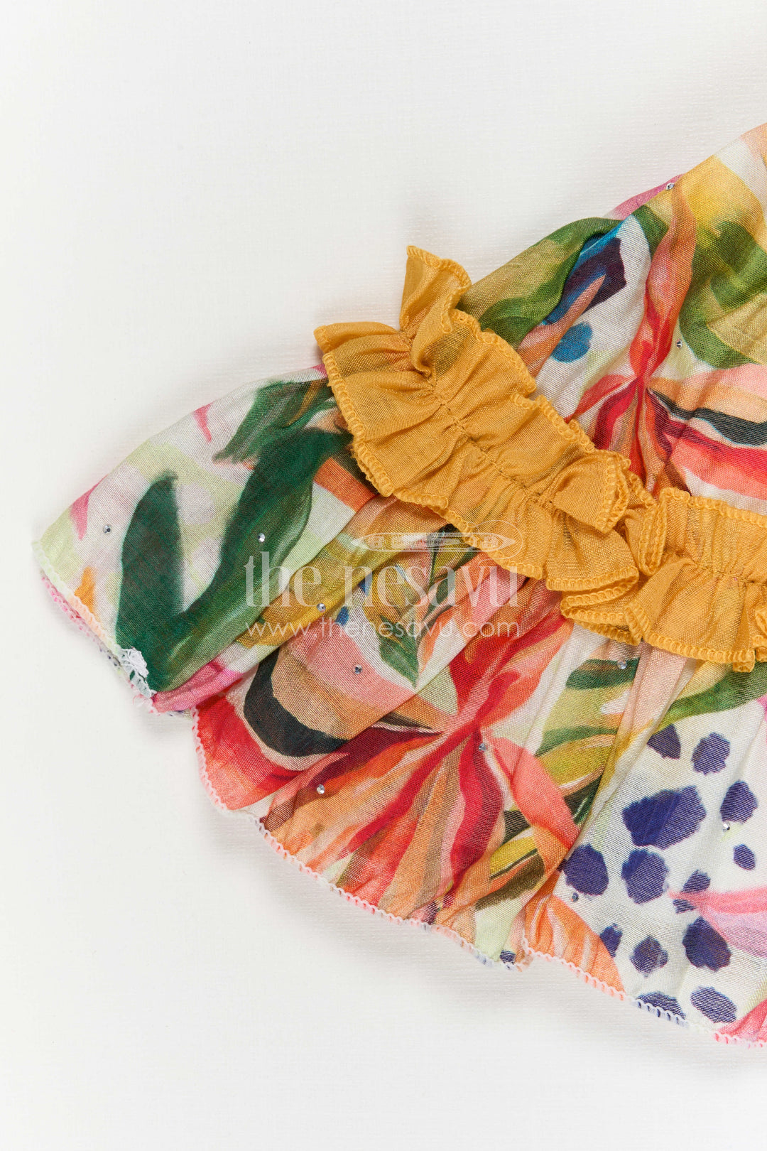 The Nesavu Baby Frocks Baby Girl Frock for Birthday and Casual Outings Nesavu Nesavu Baby Girl Georgette Frock With Digital Print For Birthday And Casual Wear Sleeveless Dress