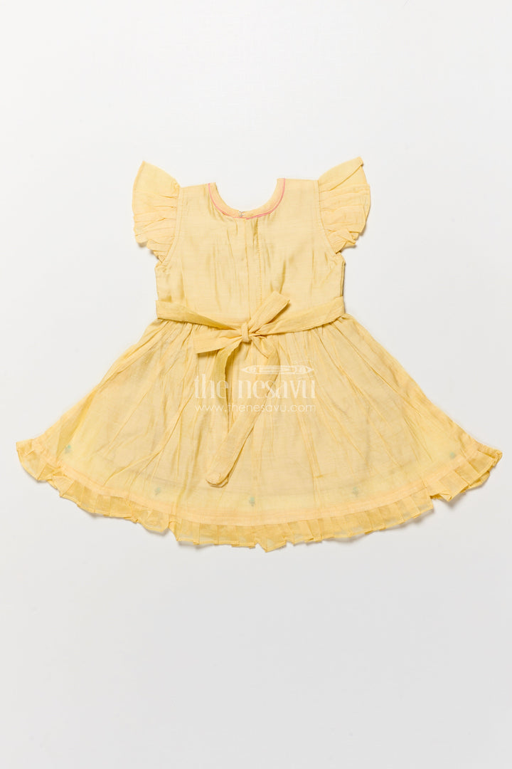 The Nesavu Girls Chanderi Frock Baby Girl Frock for Birthday and Festive Celebrations Nesavu Nesavu baby girl frock birthdays festive occasions cultural celebrations