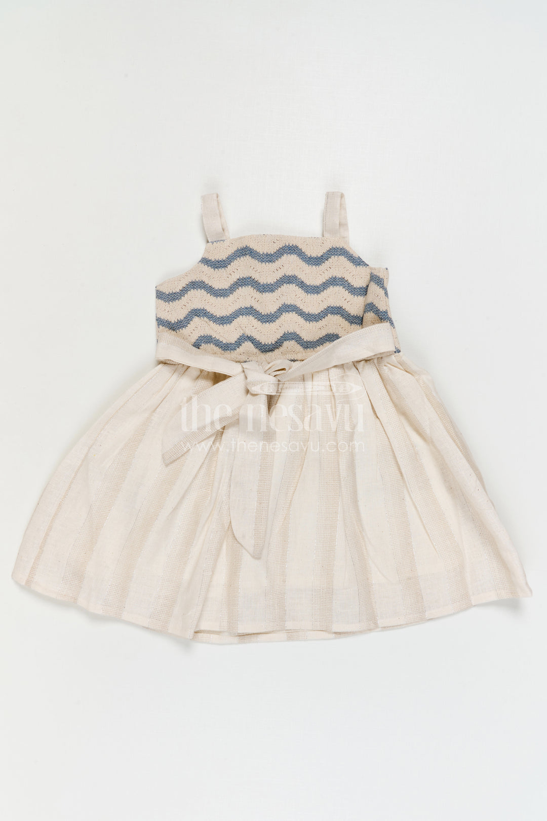 The Nesavu Girls Cotton Frock Baby Girl Frock for Birthday and Festive Photoshoot Nesavu Nesavu Baby Girl Cotton Frock For Birthday And Festive Photoshoots With Embroidered Yoke Design