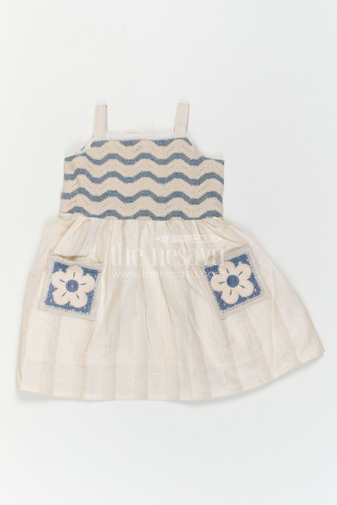 The Nesavu Girls Cotton Frock Baby Girl Frock for Birthday and Festive Photoshoot Nesavu Nesavu Baby Girl Cotton Frock For Birthday And Festive Photoshoots With Embroidered Yoke Design