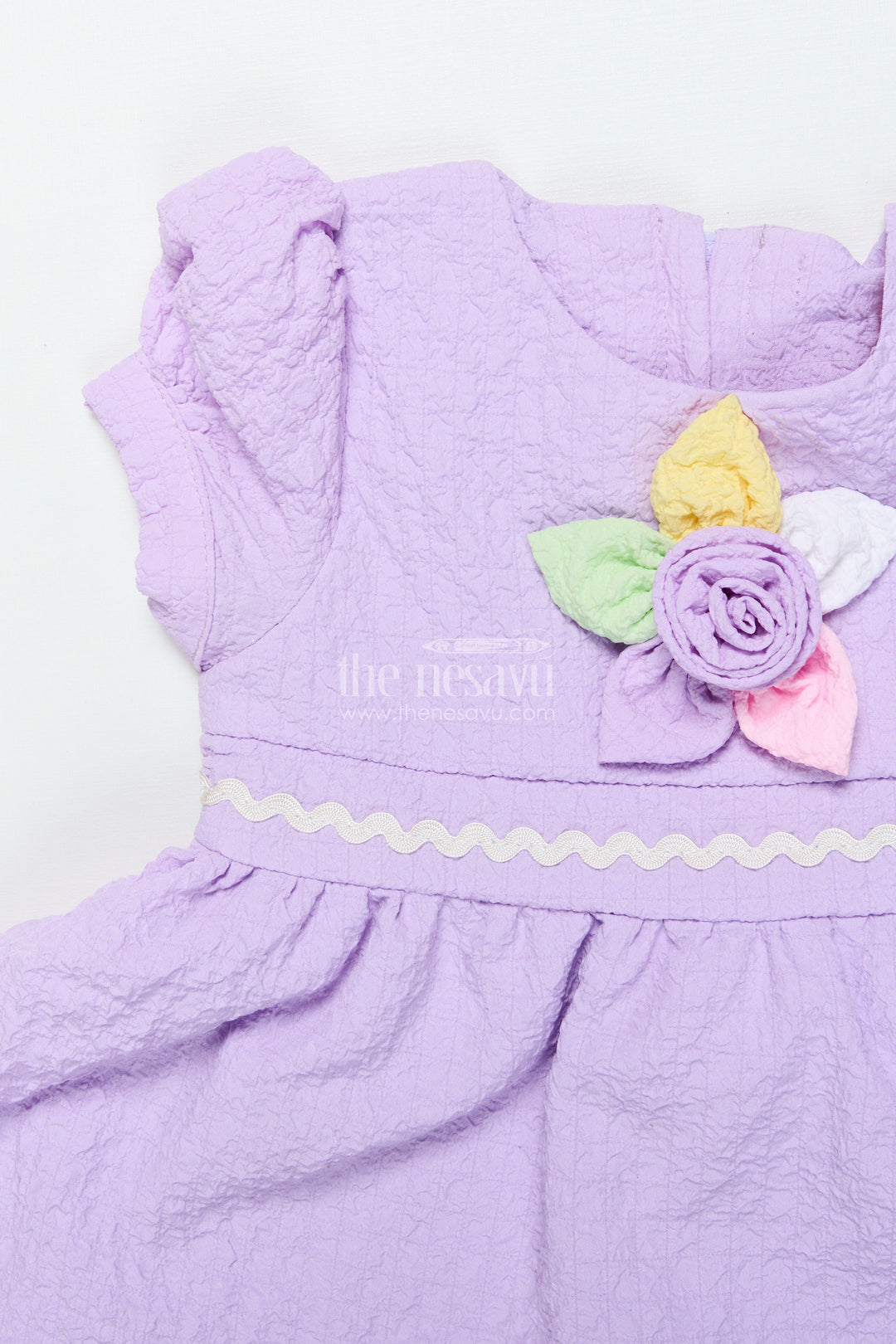 The Nesavu Baby Cotton Frocks Baby Girl Frock for Birthday Parties and Everyday Play Nesavu Nesavu baby girl frock floral embellishments birthdays everyday comfort