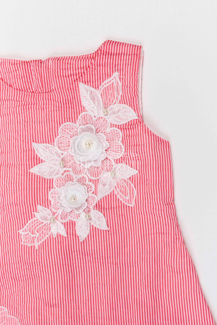 The Nesavu Girls Cotton Frock Baby Girl Frock for Birthday Parties and Playful Outings Nesavu Nesavu baby girl seer sucker cotton frock for birthday parties and casual outings with layered design