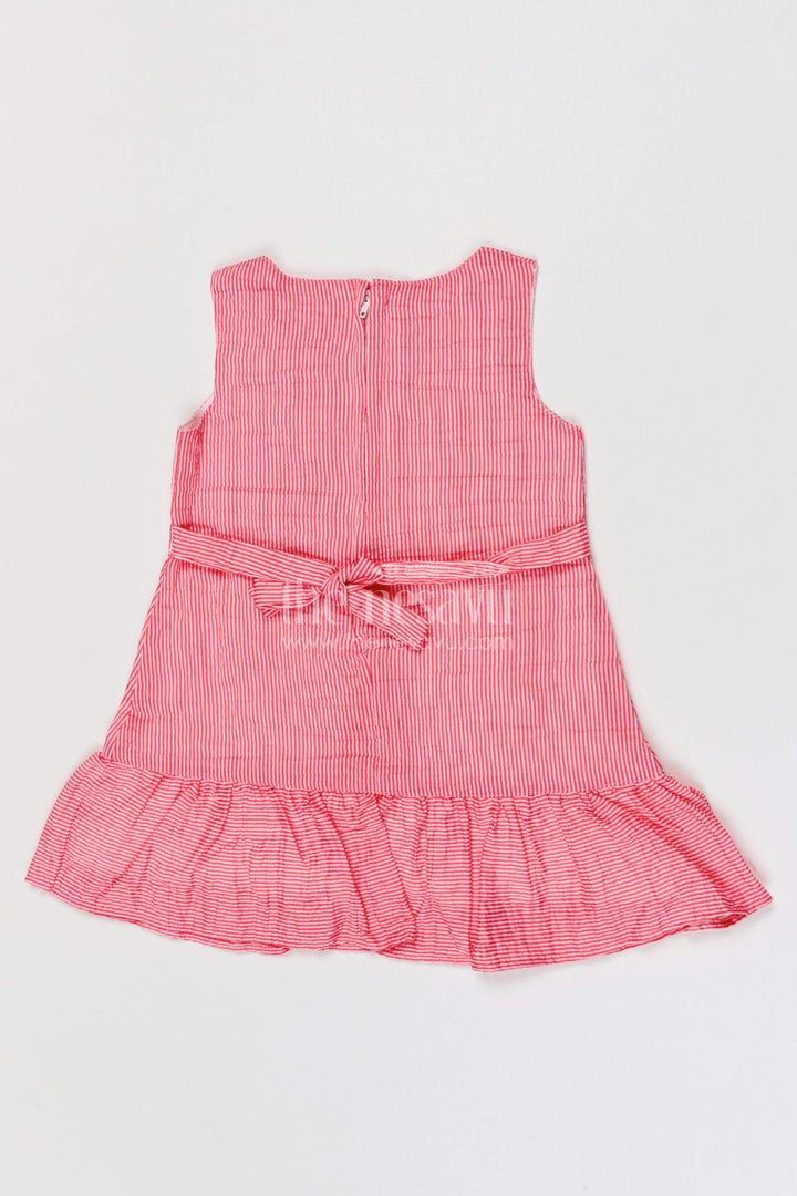 The Nesavu Girls Cotton Frock Baby Girl Frock for Birthday Parties and Playful Outings Nesavu Nesavu baby girl seer sucker cotton frock for birthday parties and casual outings with layered design