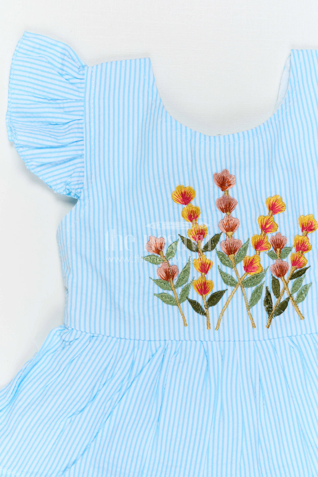 The Nesavu Baby Cotton Frocks Baby Girl Frock for Birthday Parties and Special Outings Nesavu Nesavu Baby Girl Sheer Cotton Frock For Birthday Parties With Embroidery And Tiered Flare Design