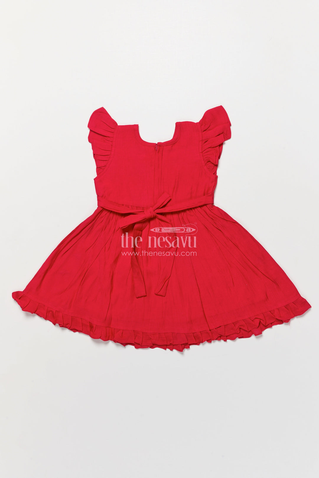 The Nesavu Girls Chanderi Frock Baby Girl Frock for Birthday Party and Ethnic Celebrations Nesavu Nesavu baby girl frock birthday parties festive gatherings ethnic day wear