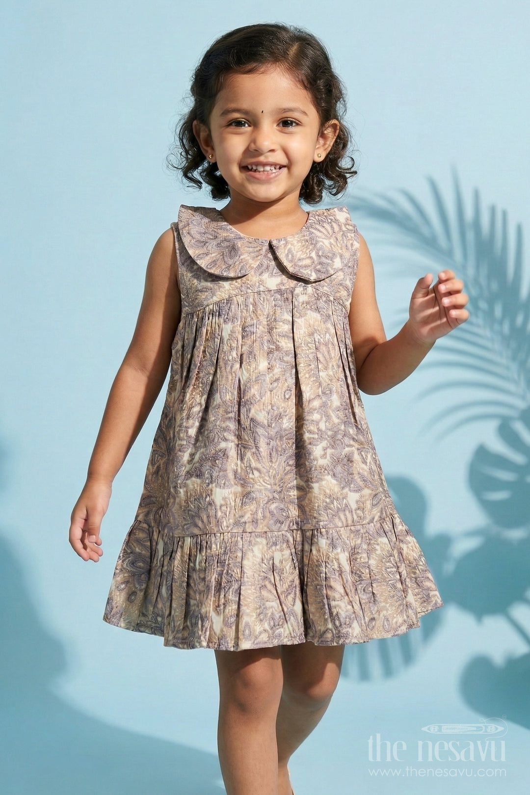 The Nesavu Girls Cotton Frock Baby Girl Frock for Birthdays and Milestone Photoshoots Nesavu 12 (3M) / Half white / Silk Blend GFC2099A-12 Nesavu baby girl frock in half white rayon silk blend for birthdays and photo-ready moments