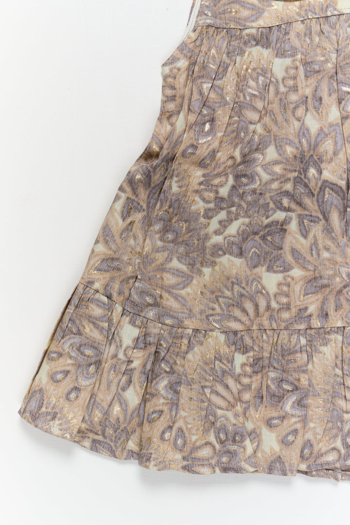 The Nesavu Girls Cotton Frock Baby Girl Frock for Birthdays and Milestone Photoshoots Nesavu Nesavu baby girl frock in half white rayon silk blend for birthdays and photo-ready moments