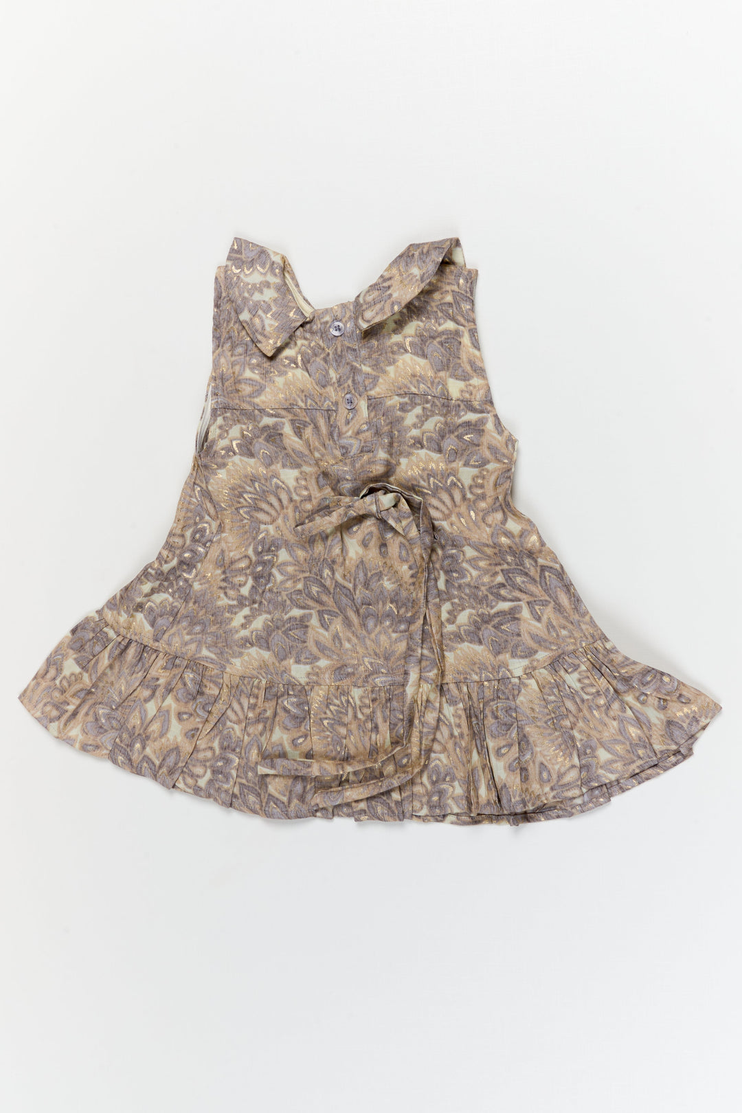 The Nesavu Girls Cotton Frock Baby Girl Frock for Birthdays and Milestone Photoshoots Nesavu Nesavu baby girl frock in half white rayon silk blend for birthdays and photo-ready moments