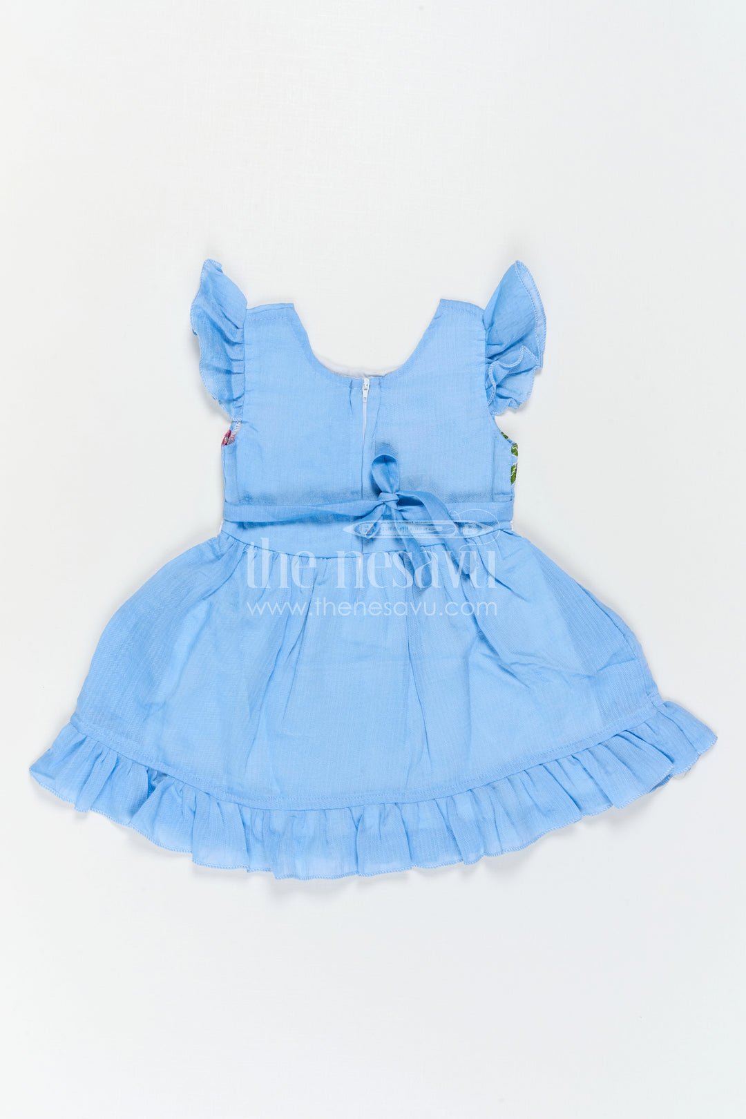 The Nesavu Baby Cotton Frocks Baby Girl Frock for Daily Wear and Playtime Comfort Nesavu Nesavu Baby Girl Cotton Frock For Daily Wear And Playtime With Floral Embroidery And Soft Frill Design