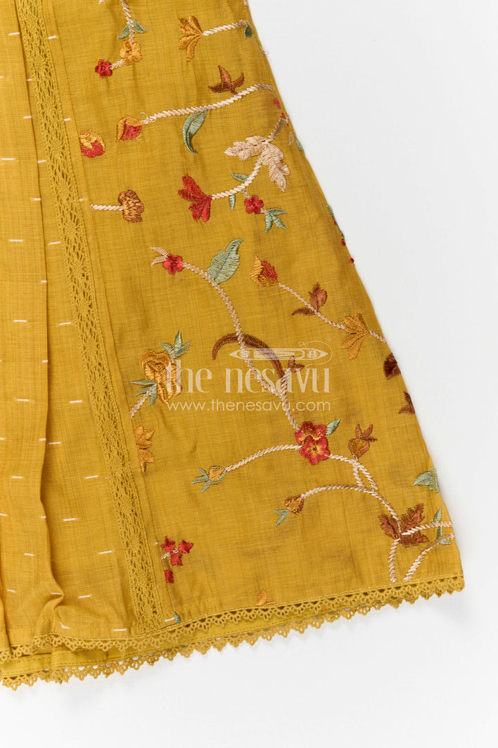 The Nesavu Girls Cotton Frock Baby Girl Frock for Daytime Events and Playful Outings Nesavu Nesavu Baby Girl Cotton Frock For Daytime Outings And Playdates With Embroidered Flared Silhouette