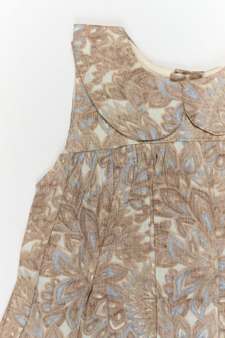 The Nesavu Girls Cotton Frock Baby Girl Frock for Family Outings and Casual Celebrations Nesavu Nesavu baby girl frock in rayon silk with digital print for casual celebrations and family outings