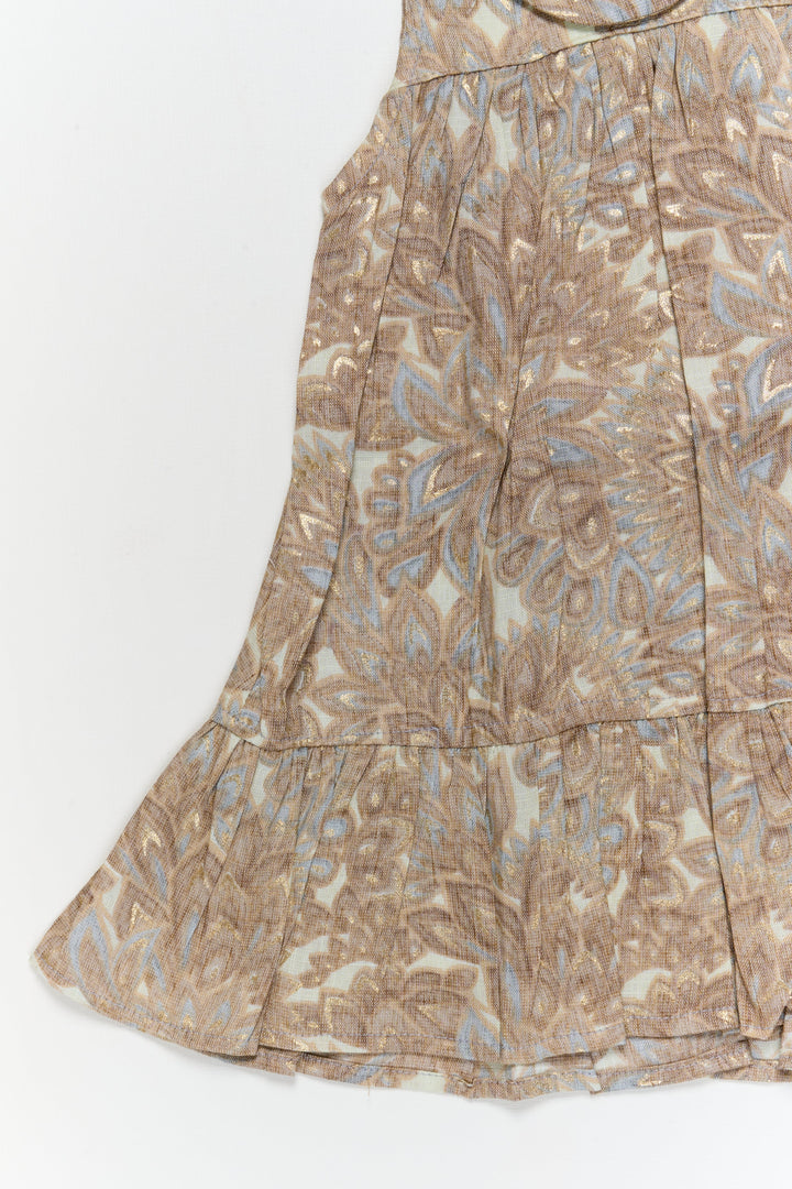 The Nesavu Girls Cotton Frock Baby Girl Frock for Family Outings and Casual Celebrations Nesavu Nesavu baby girl frock in rayon silk with digital print for casual celebrations and family outings